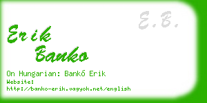 erik banko business card