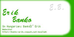 erik banko business card